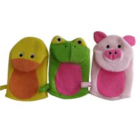 baby animal shaped baby shower bath sponge glove bath brush